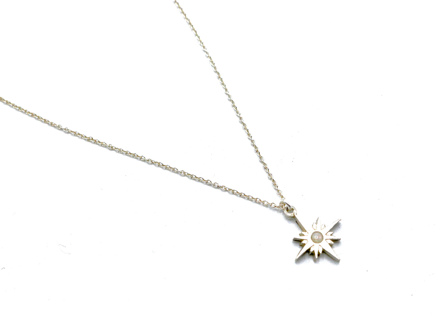 Starburst Necklace - Silver & Opal