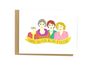 Golden Girls "Thank You for Being a Good Friend" Card