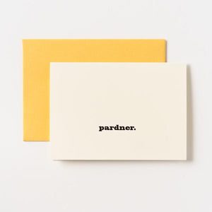 By Ilootpaperie. This folded Cactus Howdy Card is printed on premium, rich and luxurious cream 100lb cardstock. Inside text "pardner" - remaining is blank for a personal message. High quality, melon orange envelope with square flap included. Measures 4.25 x 5.5 inches. Also available in store at FOLD Gallery in DTLA.