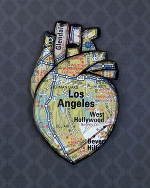 by Jennifer Korsen. This white matted digital I Heart LA - Black Print is signed by the artist and available in 3 sizes: 4x6 digital print matted to 5x7, 5x7 digital print matted to 8x10, 8x10 digital print matted to 11x14. Also available in store at FOLD Gallery DTLA.