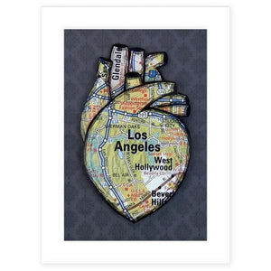 by Jennifer Korsen. This white matted digital I Heart LA - Black Print is signed by the artist and available in 3 sizes: 4x6 digital print matted to 5x7, 5x7 digital print matted to 8x10, 8x10 digital print matted to 11x14. Also available in store at FOLD Gallery DTLA.
