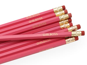 by LZ Pencils. Listing is for one Girl Boss Pencil. All type is set by hand and lovingly hand-pressed onto each and every pencil. Pencils write in standard #2 gray graphite, perfect for gifting. PLEASE NOTE COLORS ARE RANDOM AND WILL VARY FROM WHAT IS PICTURED.