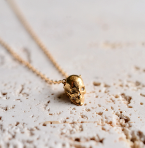 Large Calavera Necklace - Bronze Pendant