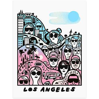 By Little Friends of Printmaking. Los Angeles Sunglasses Silkscreen Print. Measures 8x10 inches. Also available in store at FOLD Gallery DTLA.