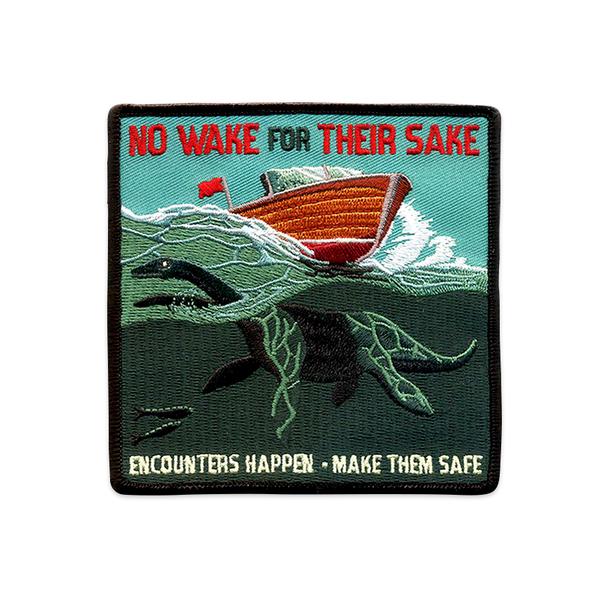 By Maiden Voyage Clothing Co. Part of a Safe Encounters Series, the Boat Safety PSA Patch warns mariners to watch their speed over waterways for the safety and preservation of unseen creatures like the legendary Loch Ness Monster. Measures 4x4 inches. Iron on. Sewing Recommended.