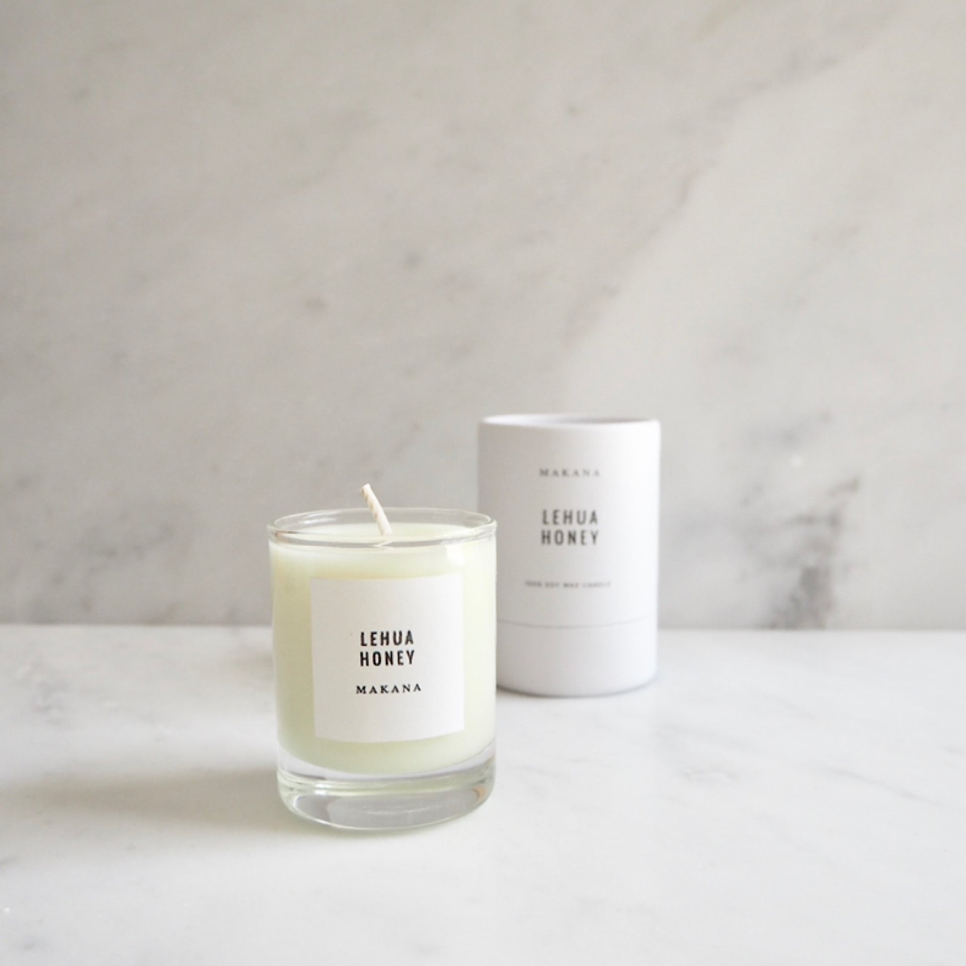 By Makana Candles Lehua Honey Candle: This beautiful, rich fragrance is accented by wild, mountain flowers, lush foliage, and sits on a bed of honeyed tobacco and ylang ylang. Hand-poured in-house in small batches using simple, clean ingredients – 100% soy wax, lead-free cotton wicking, and phthalate-free fragrances.