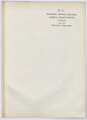 Manitoba, British Columbia, Alberta, Saskatchewan, Yukon, and the Northwest Territories No.63