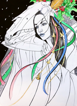 Mari Lwyd Print