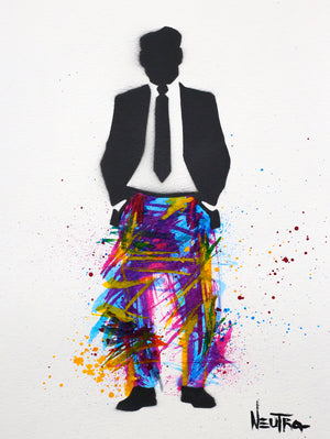 Business Up Top (Limited Edition), 2020 Max Neutra – Original Art Mixed Media. Measures 9 x 12 inches each Medium: Acrylic and Spray paint on watercolor paper. Signed by the artist.