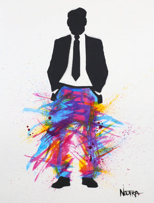 Business Up Top (Limited Edition), 2020 Max Neutra – Original Art Mixed Media. Measures 9 x 12 inches each Medium: Acrylic and Spray paint on watercolor paper. Signed by the artist.