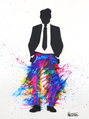Business Up Top (Limited Edition), 2020 Max Neutra – Original Art Mixed Media. Measures 9 x 12 inches each Medium: Acrylic and Spray paint on watercolor paper. Signed by the artist.