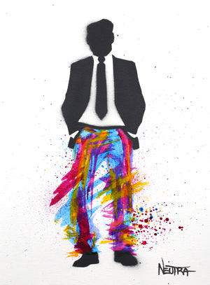 Business Up Top (Limited Edition), 2020 Max Neutra – Original Art Mixed Media. Measures 9 x 12 inches each Medium: Acrylic and Spray paint on watercolor paper. Signed by the artist.