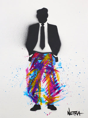 Business Up Top (Limited Edition), 2020 Max Neutra – Original Art Mixed Media. Measures 9 x 12 inches each Medium: Acrylic and Spray paint on watercolor paper. Signed by the artist.