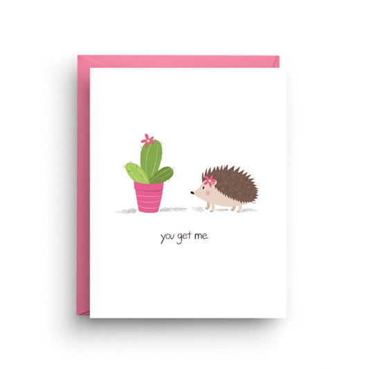 You Get Me - Cactus and Porcupine Card