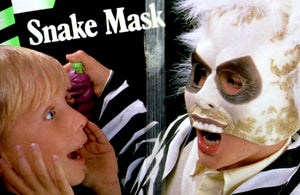 Vintage Beetlejuice Snake Mask in Original Packaging with the Original Seal