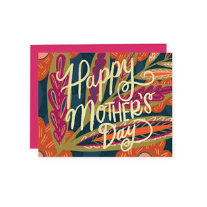 By Paper Parasol Press  A deep and rich garden inspired design paired with a soft gold foil.  Leaves and Blooms Card details:  A2 Size offset printed with foil blank interior comes with a light magenta envelope printed in the US Please note that due to everyone’s monitor displaying differently, the colors you see may vary.