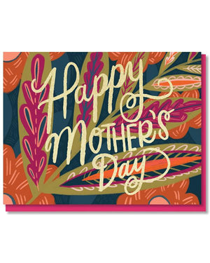By Paper Parasol Press  A deep and rich garden inspired design paired with a soft gold foil.  Leaves and Blooms Card details:  A2 Size offset printed with foil blank interior comes with a light magenta envelope printed in the US Please note that due to everyone’s monitor displaying differently, the colors you see may vary.