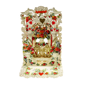 Pop-Up Vintage Victorian Valentine's Day Card  - For Husband