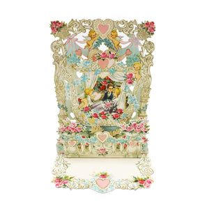 Pop-Up Vintage Victorian Valentine's Day Card - For Wife