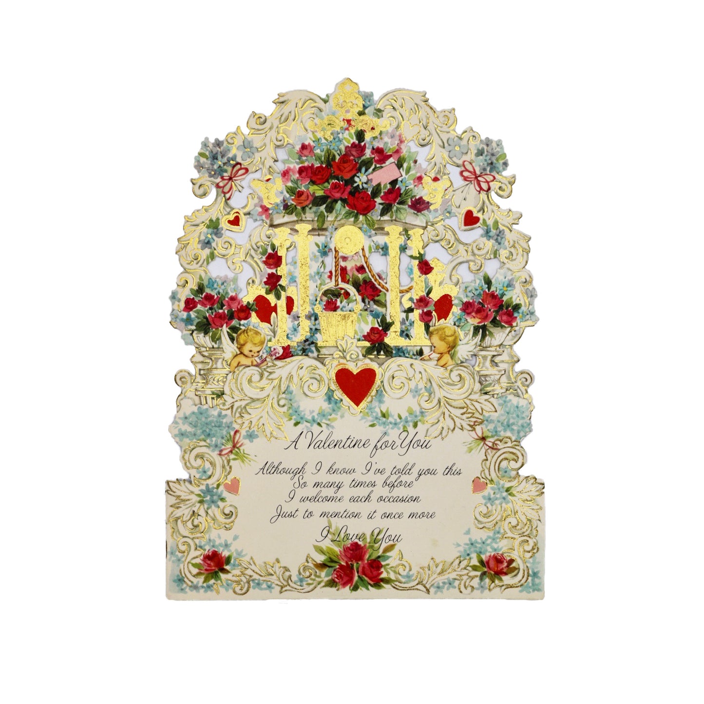 Pop-Up Vintage Victorian Valentine's Day Card - For You