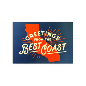 By Poppy & Quail. Best Coast postcard with a matte-finish. Please note that due to everyone’s monitor displaying differently, the colors you see may vary. Measures 4x6 inches. FOLD Gallery Dtla.