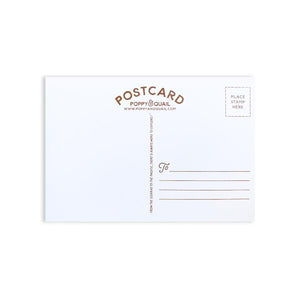 By Poppy & Quail. Golden State Postcard with matte-finish. Measures 4 x 6 inches.