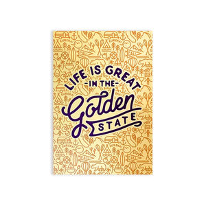 By Poppy & Quail. Golden State Postcard with matte-finish. Measures 4 x 6 inches.