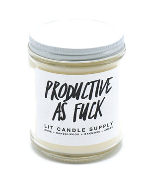 Productive As Fuck Candle