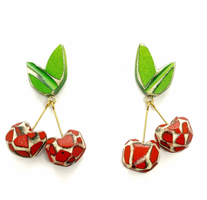 Double Wild Cherry Earrings