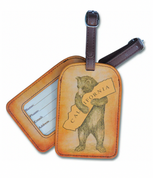 California Bear Hug Luggage Tag