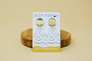 Sleepy Mountain Ampersand Earrings FOLD Gallery