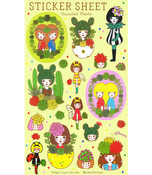 Succulent Plants Sticker Sheet