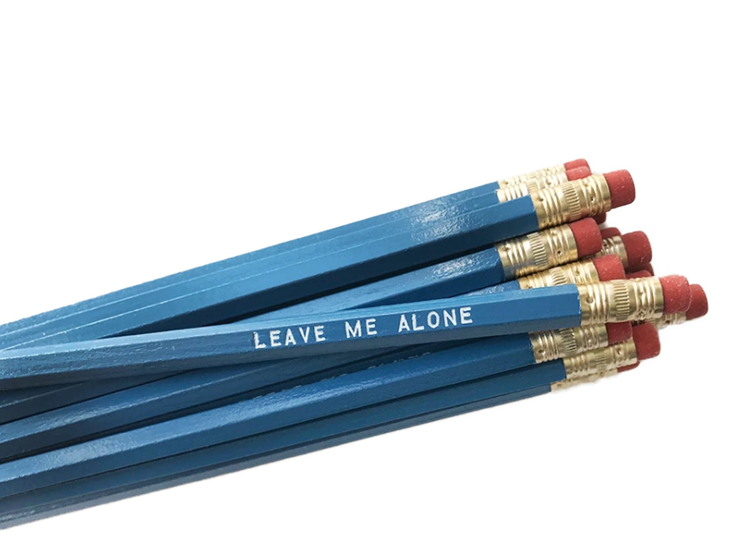 by Sweet Perversion  Listing for one Leave Me Alone Pencil. Wood pencil with #2 lead, certified non-toxic, latex-free synthetic eraser & unsharpened.