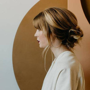 By TUMBLE. These Big Hoop Gold Filled Earrings are the perfect way to make a statement without weighing your ears down. All posts are sterling silver. Measures 2.5 inches. FOLD Gallery Dtla.