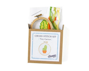 Mini Tiny Cactus DIY Cross Stitch Kit