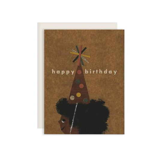 The Afro Birthday Card by Red Cap Cards at FOLD Gallery