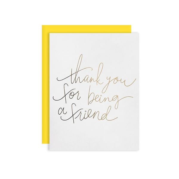 by The Good Twin. Golden Gals Thank You Card: Gold foil printed on 100% PC fiber paper. Packed in a cello sleeve with corresponding envelope. Envelope color may vary. Blank inside. Measures 4.25 x 5.5 inches folded.