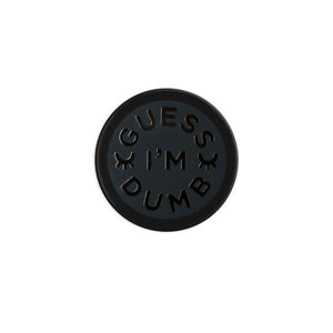 by Little Friends of Printmaking. The I Guess I’m Dumb Pin is for when the joke's on you. Is the world currently making you feel like a total dumb? Or maybe you're not particularly dumb but the whole world doesn't make a lick of sense? Extra-small, like the way you feel. Measures 0.8 x 0.8 inches. Also available in store at FOLD Gallery DTLA.
