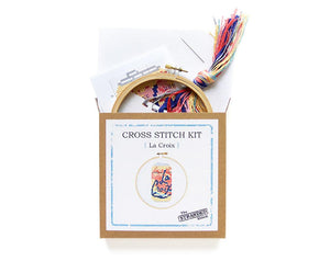 By The Stranded Stitch. Stitch up this refreshing can of Pamplemousse La Croix! The trendiest sparkling water turned into the cross stitch project. Kit Includes: Basic cross stitching instructions. Counted cross stitch pattern. DMC embroidery floss and color chart. 14 count aida cloth. 5 inch Embroidery hoop. Needle. FOLD Gallery Dtla.