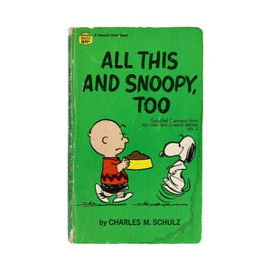 Various Vintage Peanuts Paperback Comic Collections  Listing is for one book.  Miscellaneous collections of Peanuts comic stories. Various titles.  Measures 7 x 4.25 inches  Condition varies from pristine to slightly battered covers.