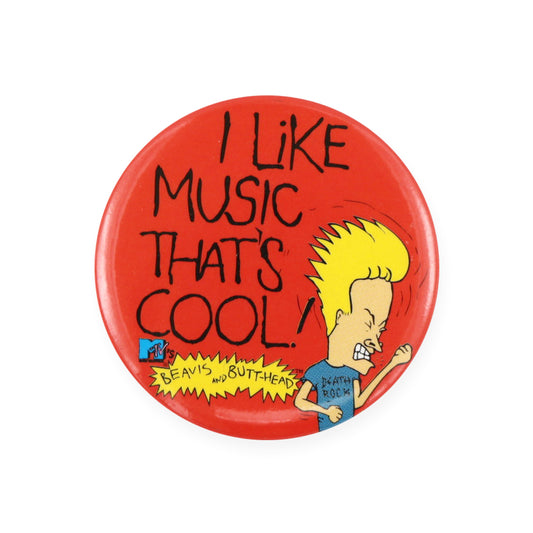 Vintage 1993 Beavis & Butthead Pinback Button by MTV.  Add a little flair to your jacket, backpack or tote with this Vintage Cool Music Pinback Button!  Measures 2 inches.  Please note that due to everyone’s monitor displaying differently, the colors you see may vary.