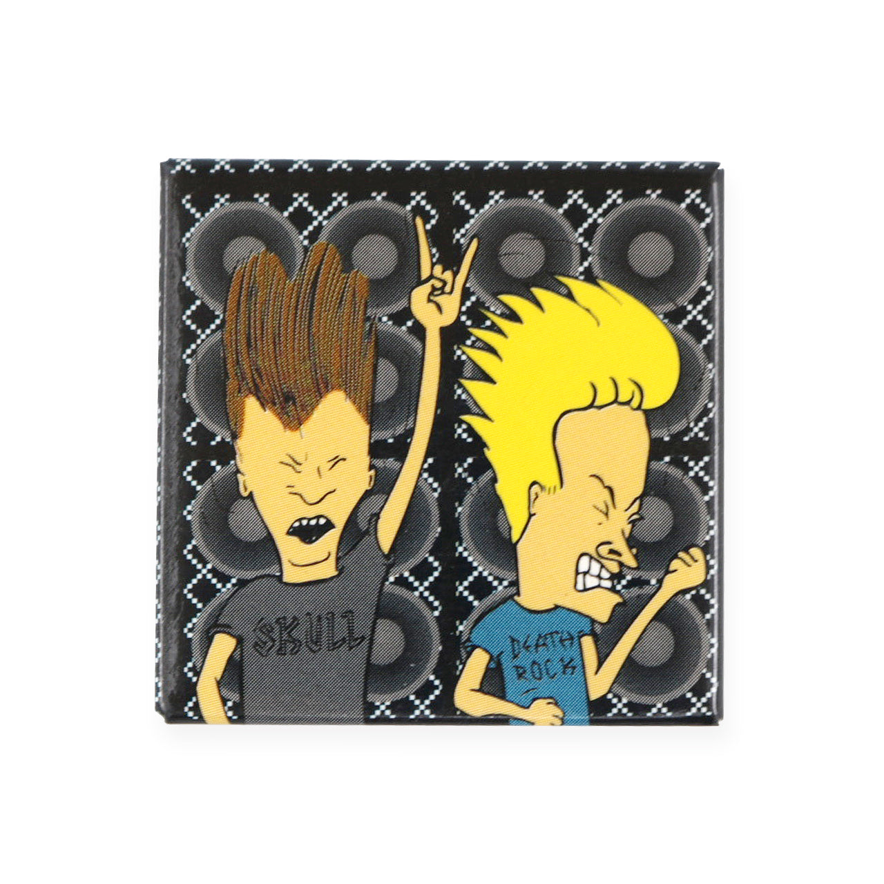 Vintage 1993 Beavis & Butthead Pinback Button by MTV.  Add a little flair to your jacket, backpack or tote with this Vintage Rock On Pinback Button!  Measures 2 inches.  Please note that due to everyone’s monitor displaying differently, the colors you see may vary.