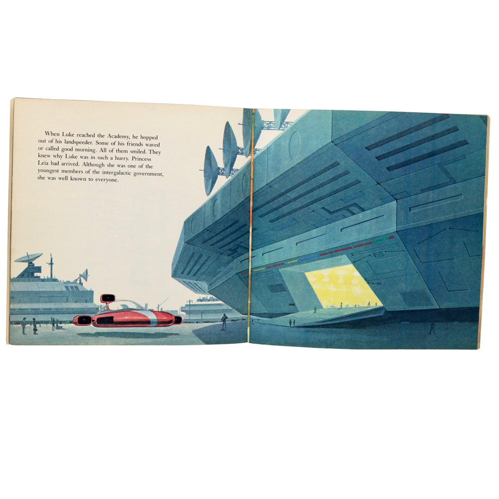 Vintage The Maverick Moon Book  This 29 page book features full-color illustrations, and tells a story from Luke's days at the academy!  Measures 8 x 8 inches.  Condition: This picture book is in great condition. Only minor shelf wear. Really cool illustrations.