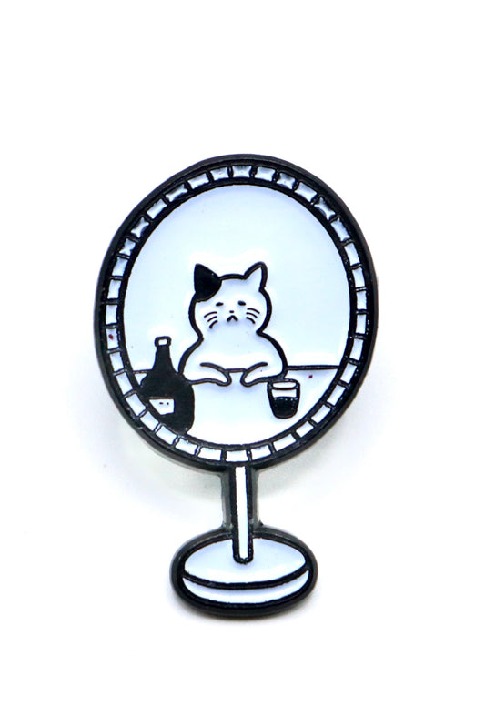 What Have I Become - Mirror Cat Pin