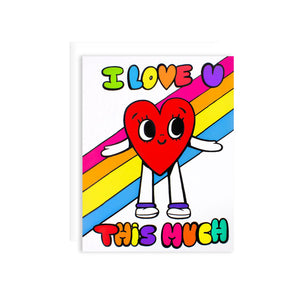 Rainbow Heart Card - I Love You This Much